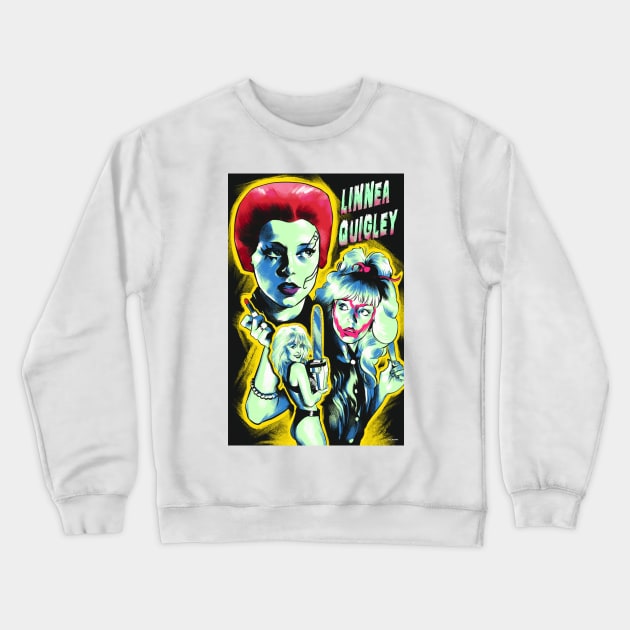 Linnea Quigley Scream Queen Fan Art Crewneck Sweatshirt by PhilRayArt